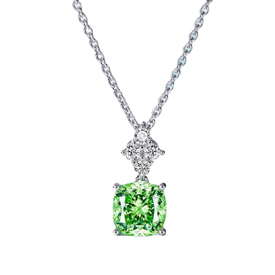 Mint Green Pendant Necklace S925 Silver