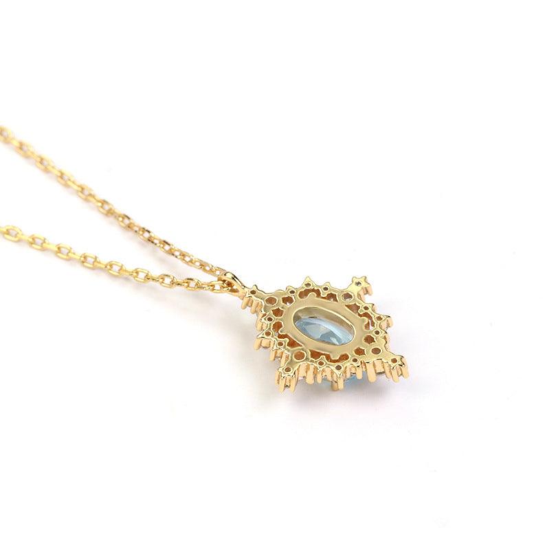 Retro Natural Sky Blue Necklace