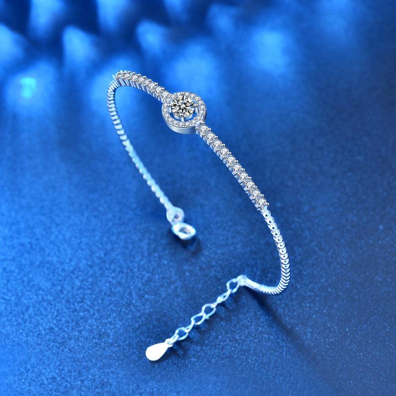 Sterling Silver Round Bag Bracelet