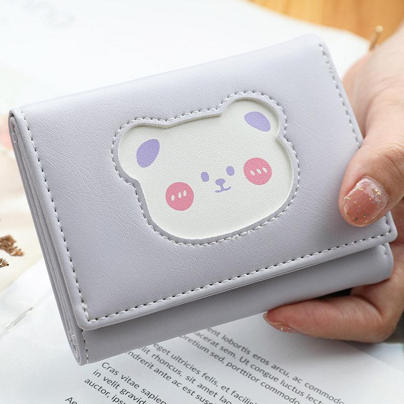 Press Button Bear Cartoon Coin Purse
