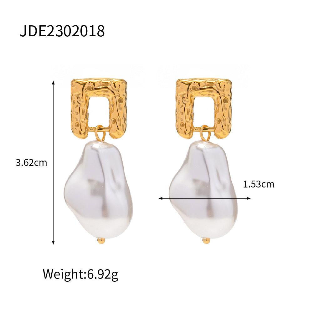 Pearl Stainless Steel Earrings