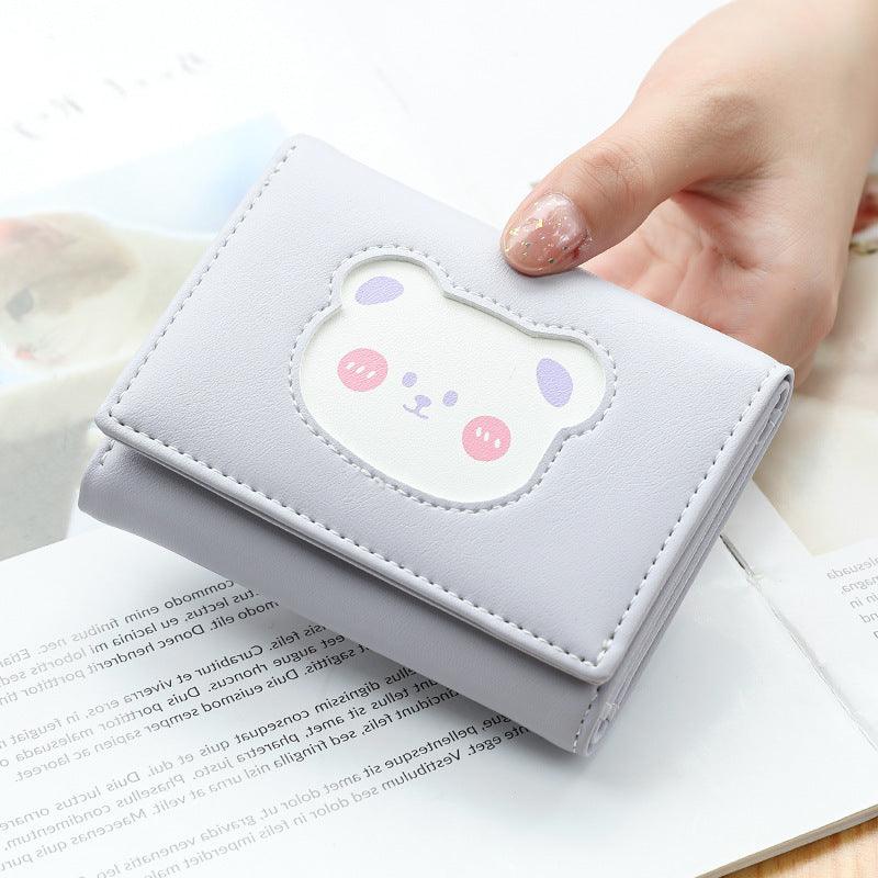 Press Button Bear Cartoon Coin Purse