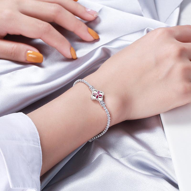 Sterling Silver Turn Button Stacking Bracelet