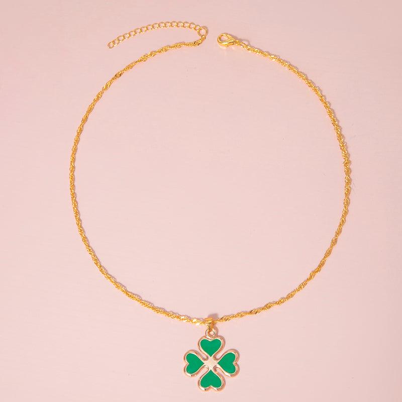 Four Heart Clover Necklace