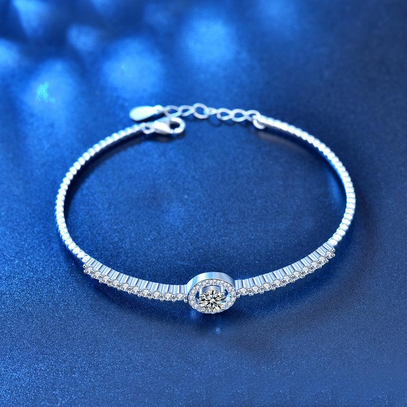 Sterling Silver Round Bag Bracelet