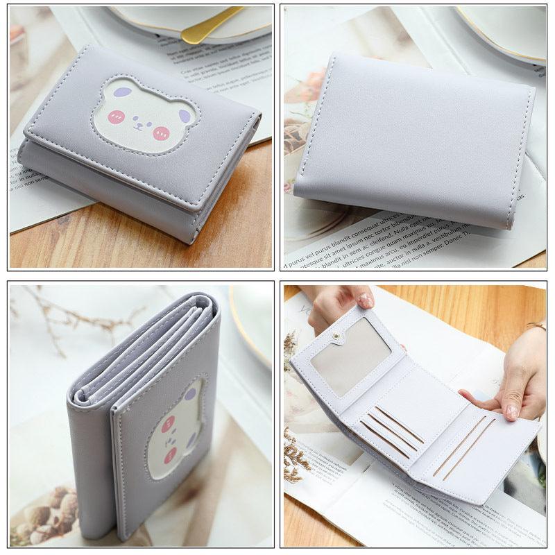 Press Button Bear Cartoon Coin Purse