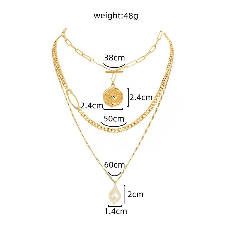 Necklace Imitation Baroque Pearl Pin