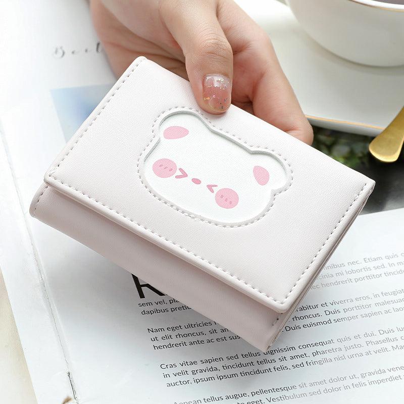 Press Button Bear Cartoon Coin Purse