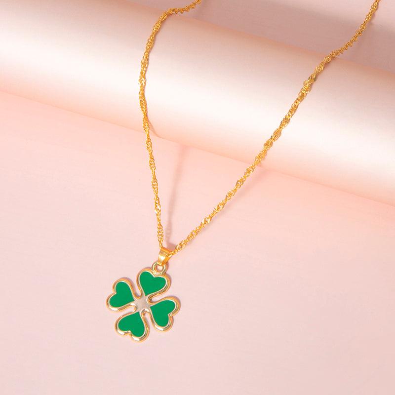 Four Heart Clover Necklace