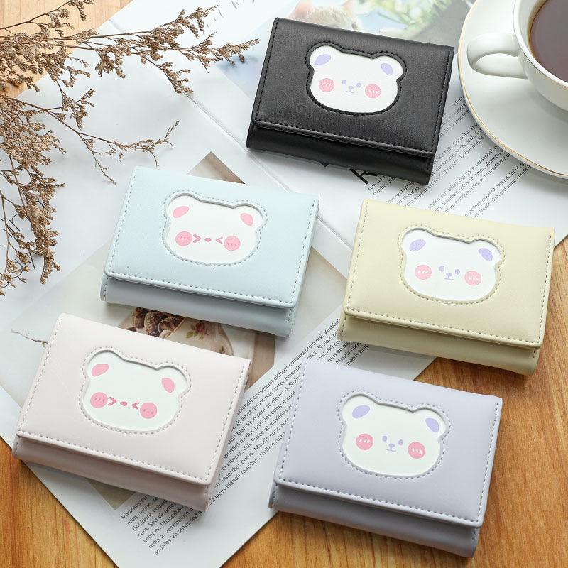 Press Button Bear Cartoon Coin Purse