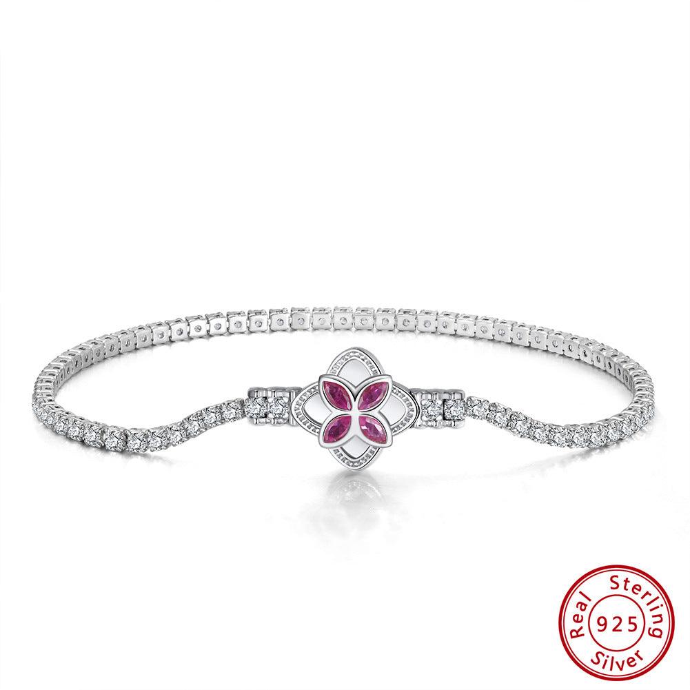 Sterling Silver Turn Button Stacking Bracelet