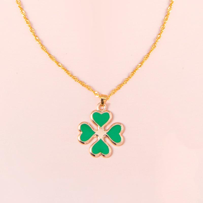 Four Heart Clover Necklace