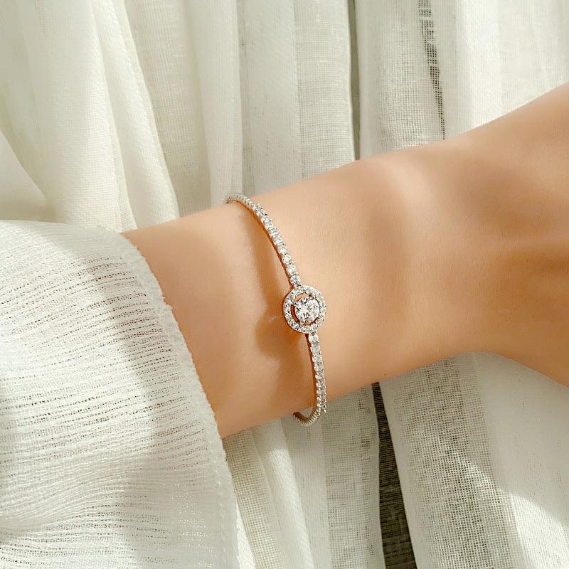 Sterling Silver Round Bag Bracelet