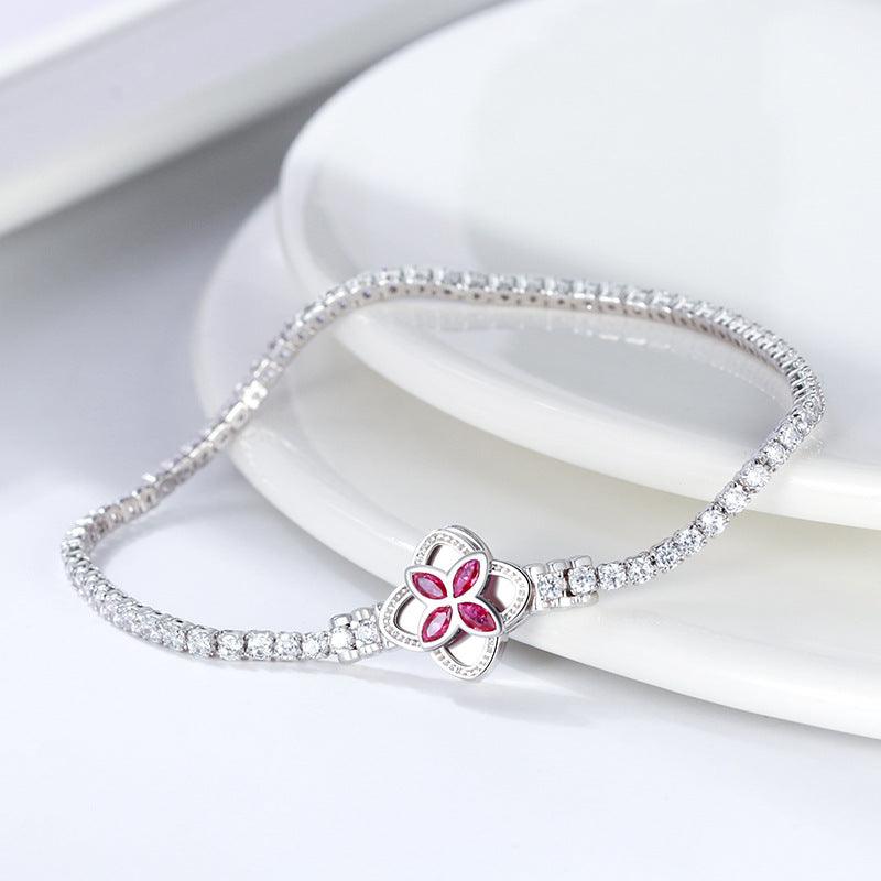 Sterling Silver Turn Button Stacking Bracelet