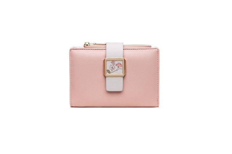 Three Fold Zipper Hasp Short Wallet