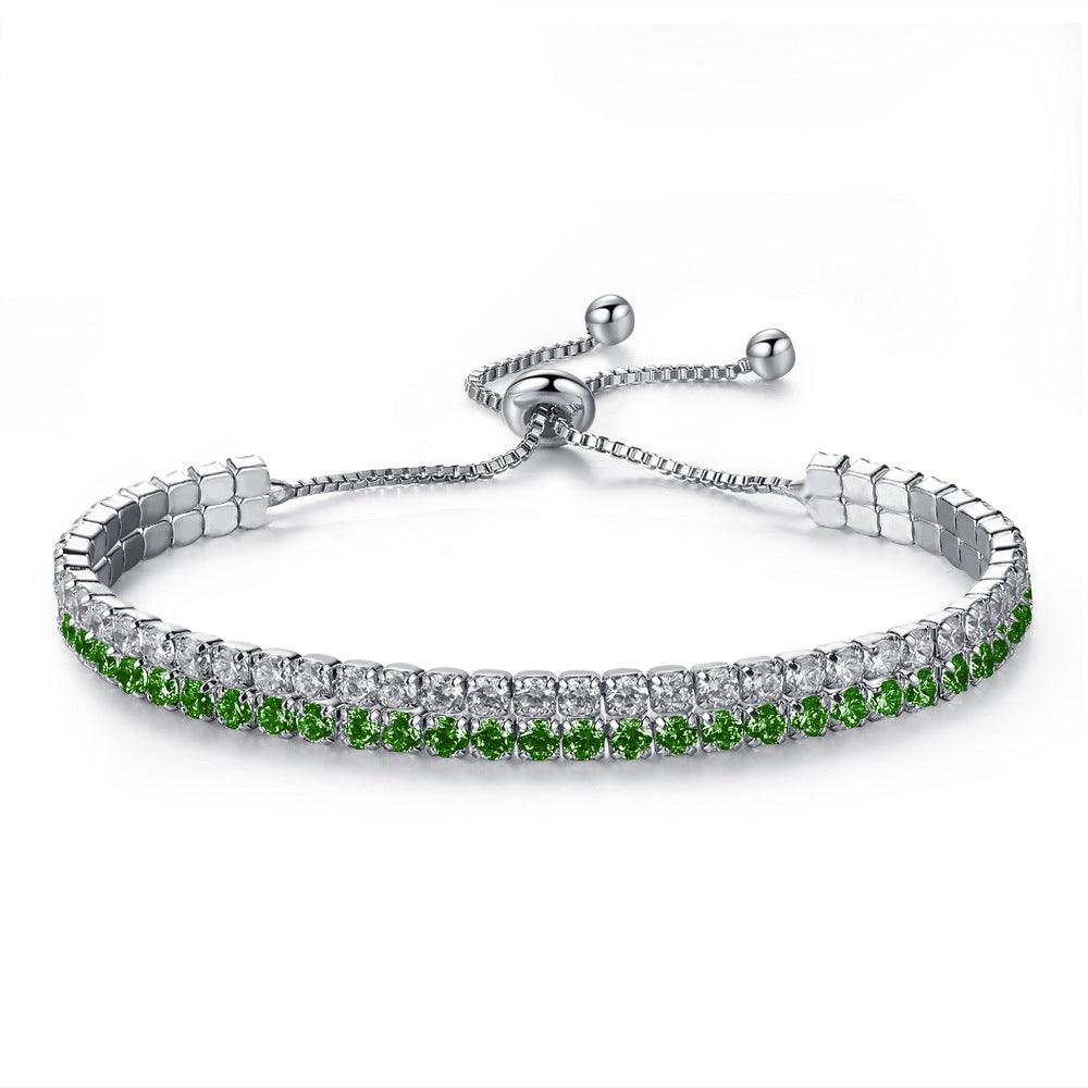 Inlaid Zircon Bracelet with color options