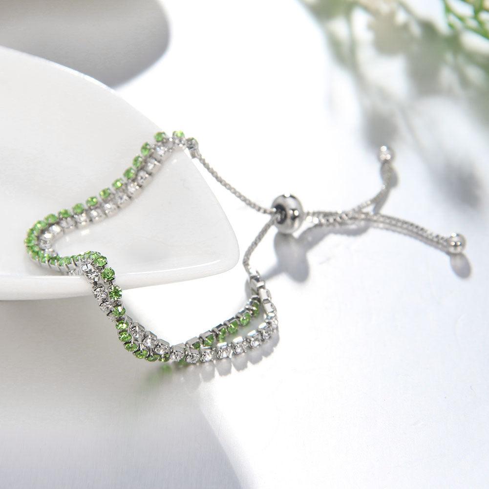 Inlaid Zircon Bracelet with color options
