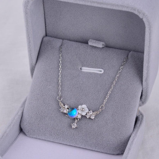 Collier de fleurs en argent sterling