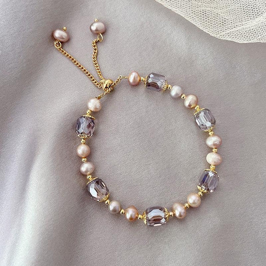 Natürliches Süßwasserperlenarmband
