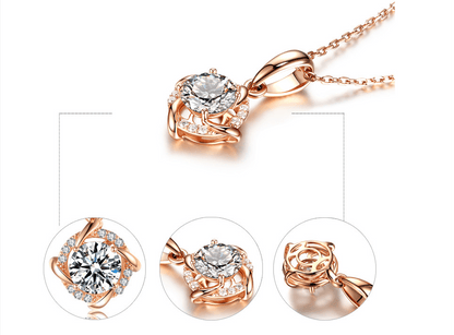 Moissan Diamond Windmill Pendant 1 carat