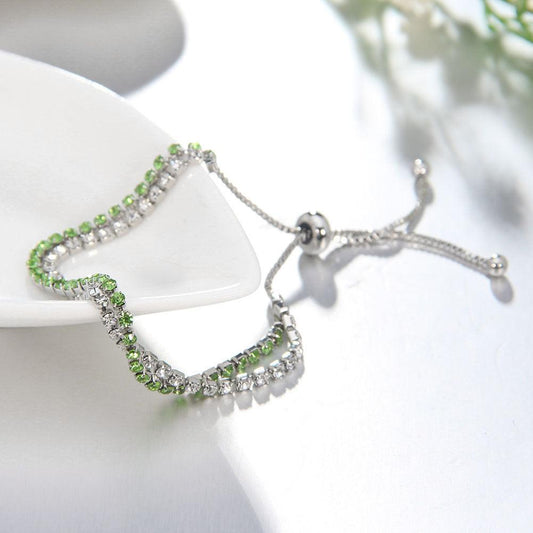 Eingelegtes Zirkonarmband mit Farboptionen
